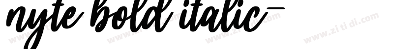 nyte bold italic字体转换